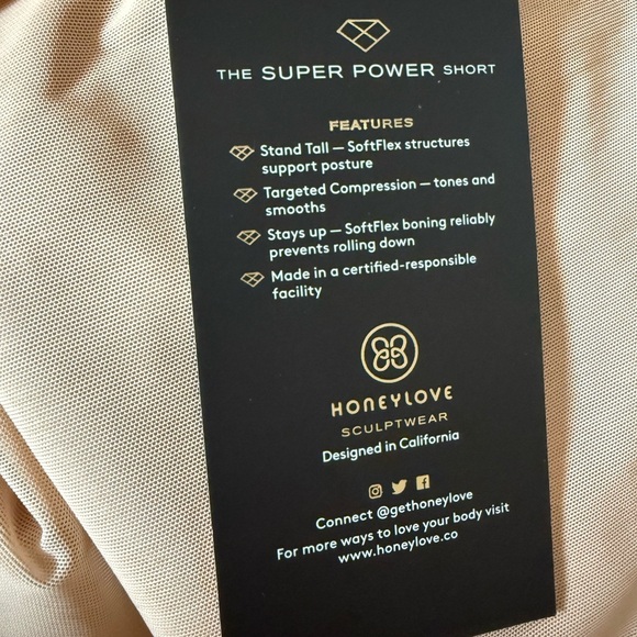 Honeylove SuperPower Short Sculptwear L Nude NWT - Picture 6 of 7